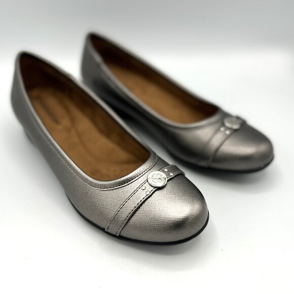 Naturalizer Haute Pewter Saga Shoes Size 7-1/2 M With Box - Picture 1 of 8